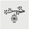 Bird Cage on Tree Branch Wall Cookie DIY Craft Reusable Stencil